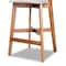 Baxton Studio Cameron Modern Grey Fabric and Walnut Brown Finished Wood 2-PC Counter Stool Set 176-11015-Zoro - alternate 2